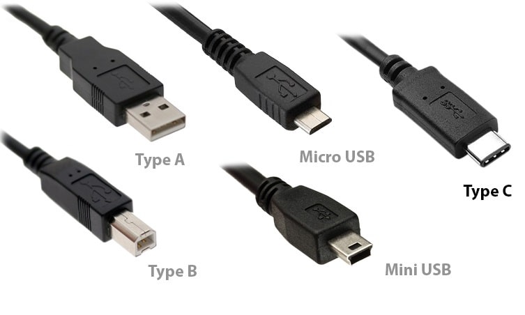 انواع فیش USB Micro MINI type A B C